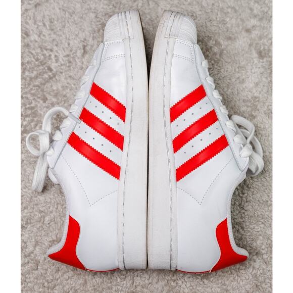 Adidas Superstar White Better Scarlet Red Sneakers Mens 8.5 Womens 10 IG9367 - Picture 4 of 16